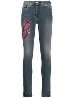 Blumarine high-rise oversized logo jeans