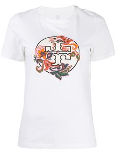 Tory Burch logo paisley print T-shirt
