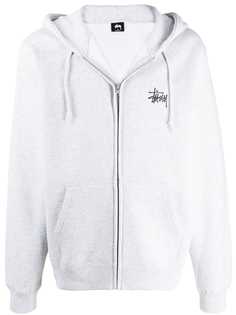 Stussy printed logo zip hoodie