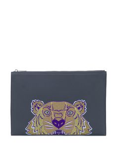 Kenzo embroidered tiger clutch bag