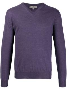 Canali long-sleeve fitted sweater