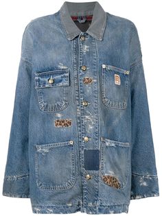 R13 oversized distressed denim jacket