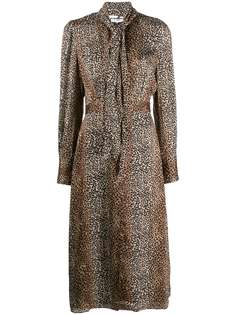 Equipment animal print midi dress