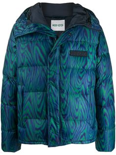 Kenzo psychedelic print puffer jacket