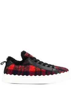 Chloé tartan print sneakers