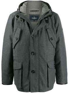 Hackett hooded woven coat