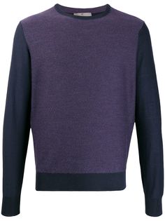 Canali contrast long-sleeve sweatshirt