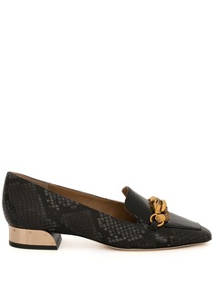 Tory Burch Jessa 25mm snake-effect loafers