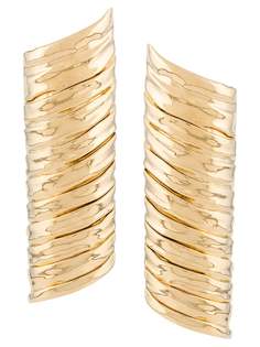 Alberta Ferretti half-cylinder earrings