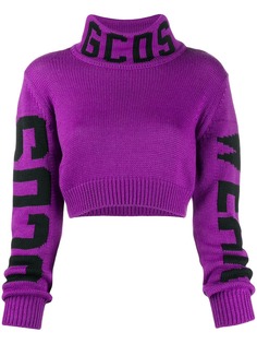 Gcds logo intarsia cropped jumper