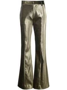 AREA metallic threading flared trousers