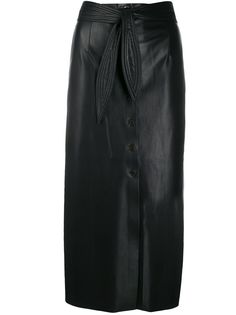 Nanushka faux leather midi skirt