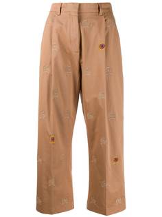 Tommy Hilfiger cropped embroidered crest trousers