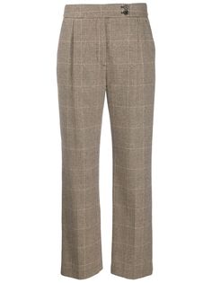 Nili Lotan Charlotte houndstooth straight-leg trousers