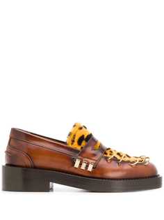 Marni leopard panel chunky loafers