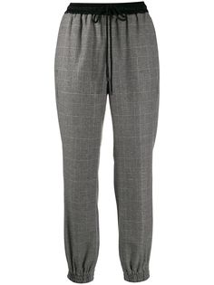 Twin-Set plaid drawstring trousers