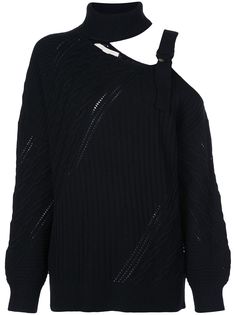 Jonathan Simkhai ribbed knit cold shoulder jumper
