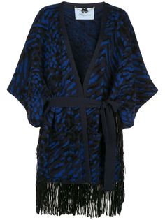 Blumarine patterned poncho dress