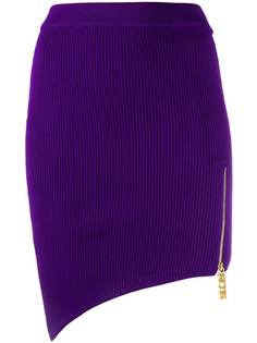 Gcds asymmetric zip detail skirt