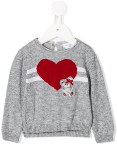 Monnalisa appliqué detail jumper