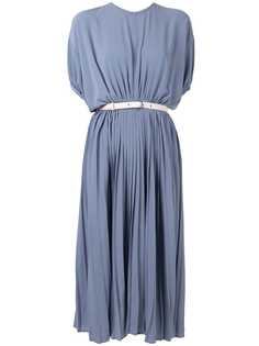 Le Ciel Bleu плиссированное платье из ткани жоржет