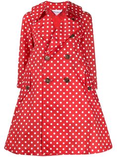 Comme Des Garçons Girl polka dot flared trench coat