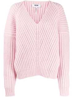 MSGM V-neck knitted jumper
