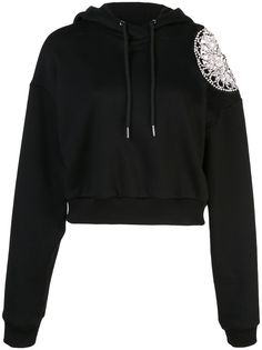 AREA cropped long sleeved hoodie