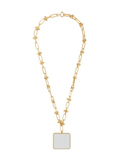 Marni oversized square pendant necklace