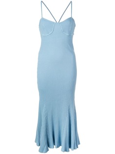 CALLIPYGIAN трикотажное платье миди в рубчик