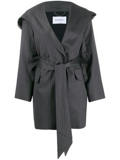 Salvatore Ferragamo tie waist silk coat