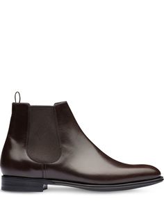 Prada almond toe Chelsea boots