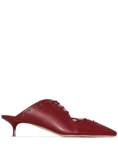 Rosie Assoulin Red Reinvented Spectator 35 lace-up mules