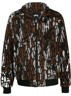 Stussy Tree Bark fleece jacket