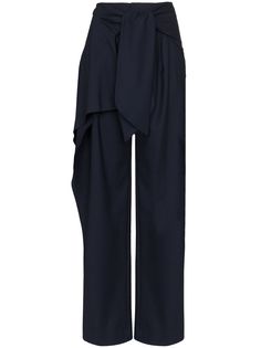 Chloé front tie flannel trousers