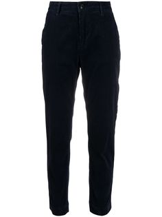Closed slim-fit corduroy trousers