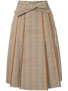 Tory Burch plaid print pleated skirt