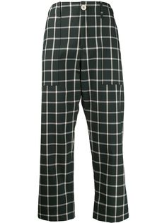 Jejia checked cropped trousers