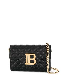 Balmain quilted leather Bbag cross-body