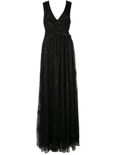 Zac Zac Posen metallic draped long gown