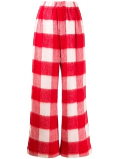 Jejia checked straight trousers