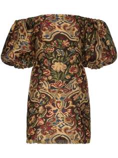 Etro tapestry embroidered mini dress
