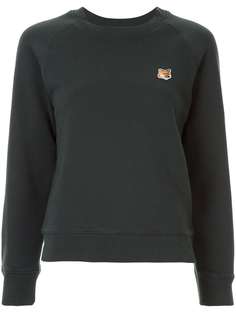 Maison Kitsuné slim-fit logo patch sweatshirt