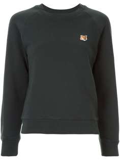 Maison Kitsuné slim-fit logo patch sweatshirt