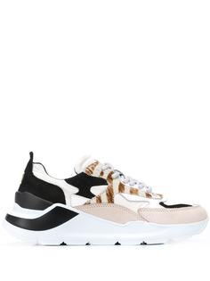 D.A.T.E. panelled animal-print sneakers