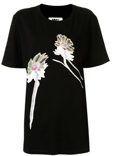Mm6 Maison Margiela футболка с цветочным принтом