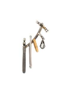Alexander McQueen skull detail single earring