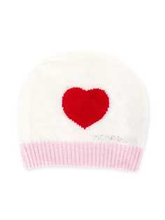 Monnalisa heart detail knitted hat
