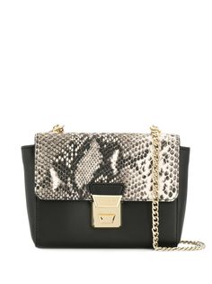 Lancaster Gena python panelled shoulder bag