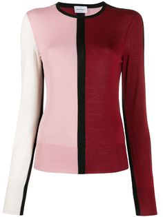 Salvatore Ferragamo colour block fine knit jumper